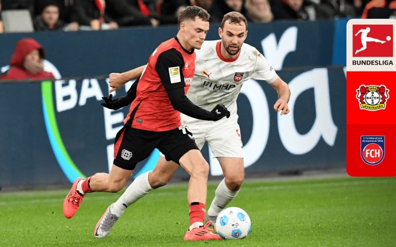 Cả Leverkusen vs Heidenheim đều có biến động trên BXH