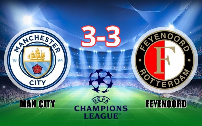 Man City gây thất vọng với trận hòa trước Feyenoord