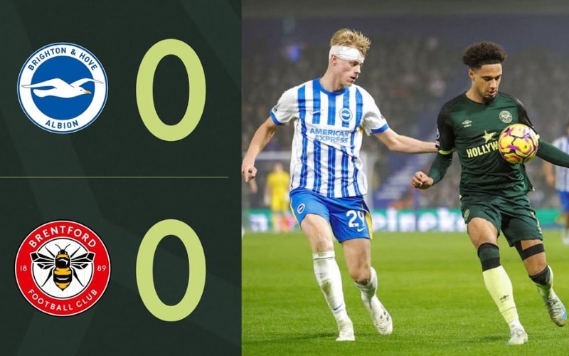 Brighton vs Brentford chia điểm